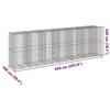VidaXL Panier gabion avec couvercle 650x100x200 cm fer galvanisé, mur en gabion, mur de soutènement en gabion, clôture en 3295236
