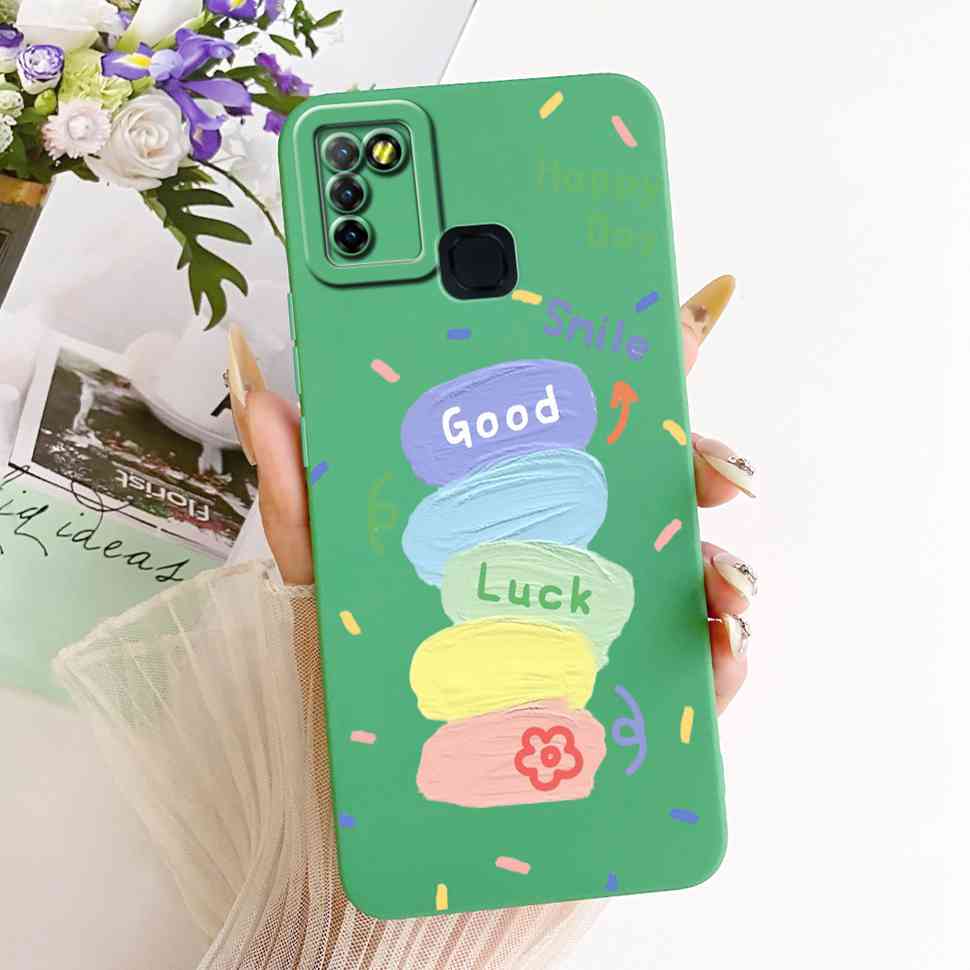 Чехол для Infinix Hot 10 Lite X657B Милый мультяшный принт кошки Силиконовая задняя крышка Чехлы для защиты телефона Infinix Hot 10Lite