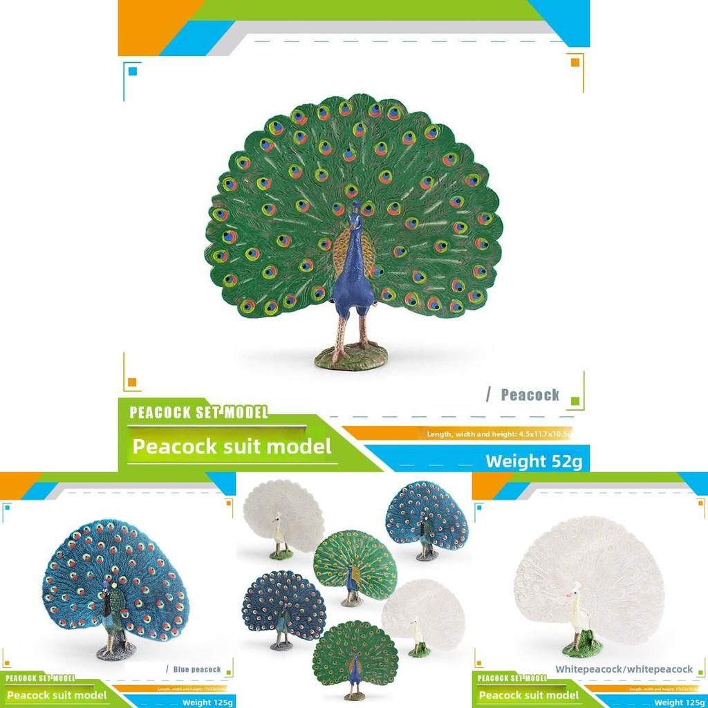 Модель Павлина Дикой Птицы Для Детей Образовательная Игрушка Из ПВХ