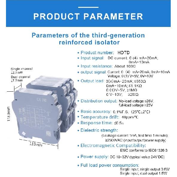4-20Ma Converter Signal Isolation Dc To Dc Converter