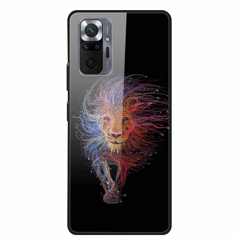 Цветная закаленная стеклянная крышка для чехла Xiaomi Redmi Note 10 Pro, жесткий противоударный Funda для чехлов Redmi Note10 / Note 10Pro, корпус