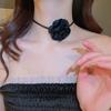 Ожерелье в стиле ретро-готики Black Rose, персонализированное нишевое дизайнерское ожерелье Sense Exaggerated Flower, воротник Celebrity