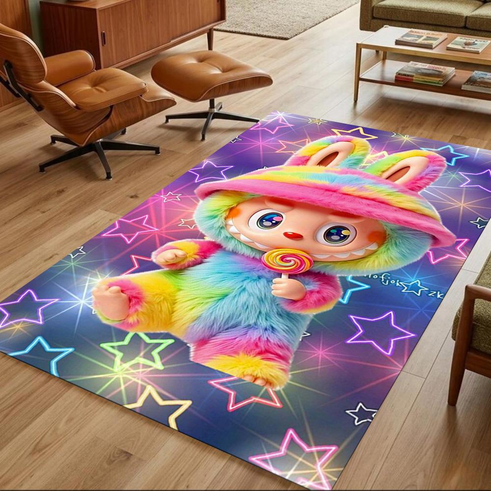 Labubu Carpet Suitable for Playrooms Living Rooms Hallway Study room Antislip Carpet Decorate Offices Birthday/Christmas Gift