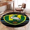 ADO Den Haag Pattern Round Rug, Indoor/Outdoor Mat, for Picnic, Gameroom, Bedroom, Office, Living Room, Home Decor Carpet, Birthday Gift