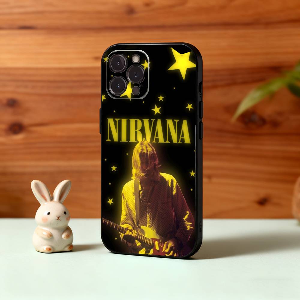 Чехол для телефона N-Nirvana Rock Band L-Lamentably для iPhone17 16 15 14 13 12 11 Pro Max Plus, 5G Мягкий Черный Чехол