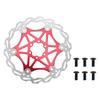 BULLSPANN 1 Set Bicycle Disc Brake 180mm Bicycle Brake Disc Rotor with 6 Bicycle Floating Disc Brake Rotor for Mountain Road Red Rotor, Bolts, E-Bike,