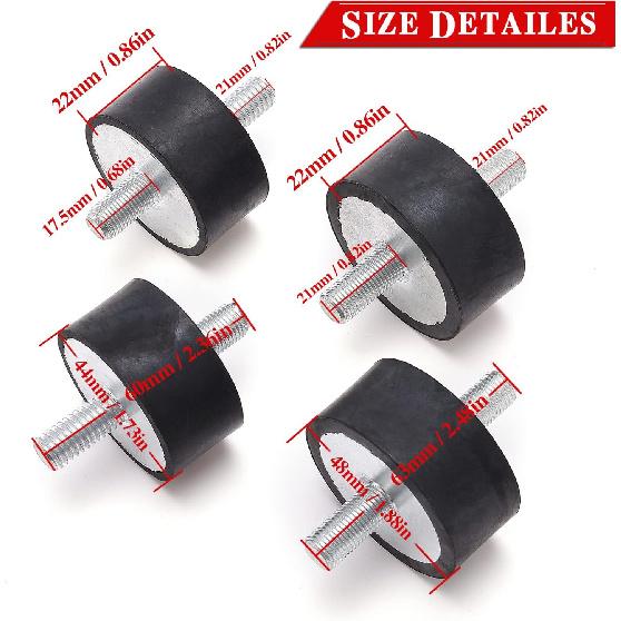 Engine Isolator Mount , for Polaris Sportsman 335 400 450 500 700 800 Rubber Motor mounts Kit Including Front mounts and Rear mounts(4pcs )