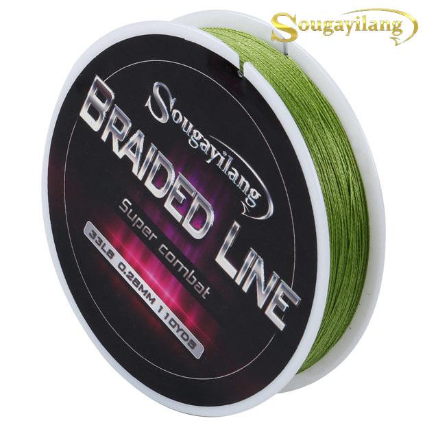 SOUGAYILANG PE Braided Fishing Line Multifilament 110 Yards 33LB Super Drag Line Abrasion Braid Fishing Line