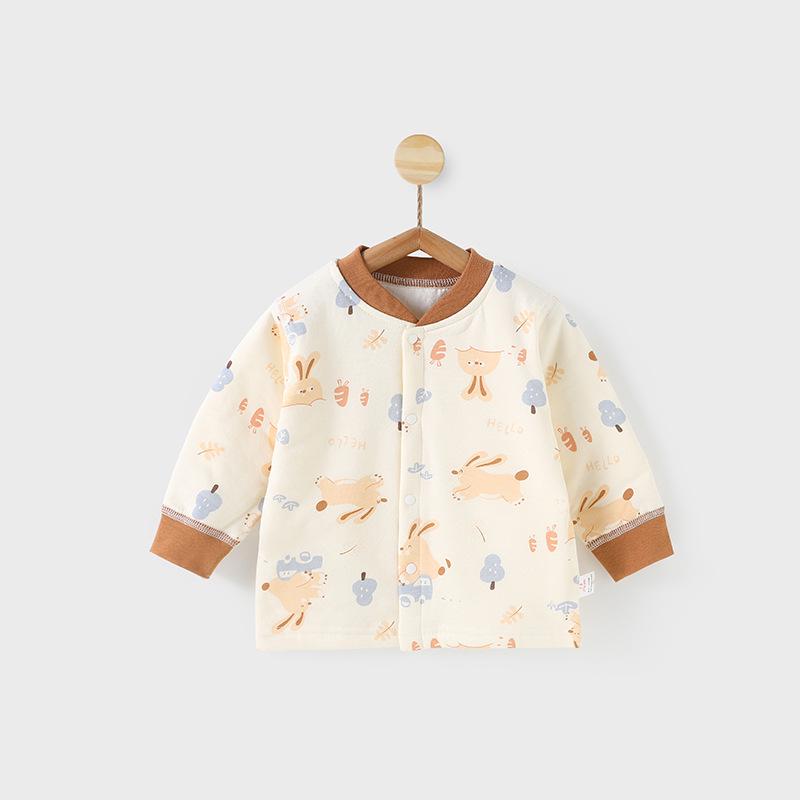 Унисекс детское хлопковое пальто: Тонкая утепленная зимняя куртка, теплый кардиган на подкладке для малышей, 40 г