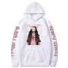 Японский аниме Demon Slayer Графический принт с капюшоном Женские толстовки с капюшоном Длинный рукав Плюс Размер Толстовка Harajuku Повседневная одежда для девочек Топы