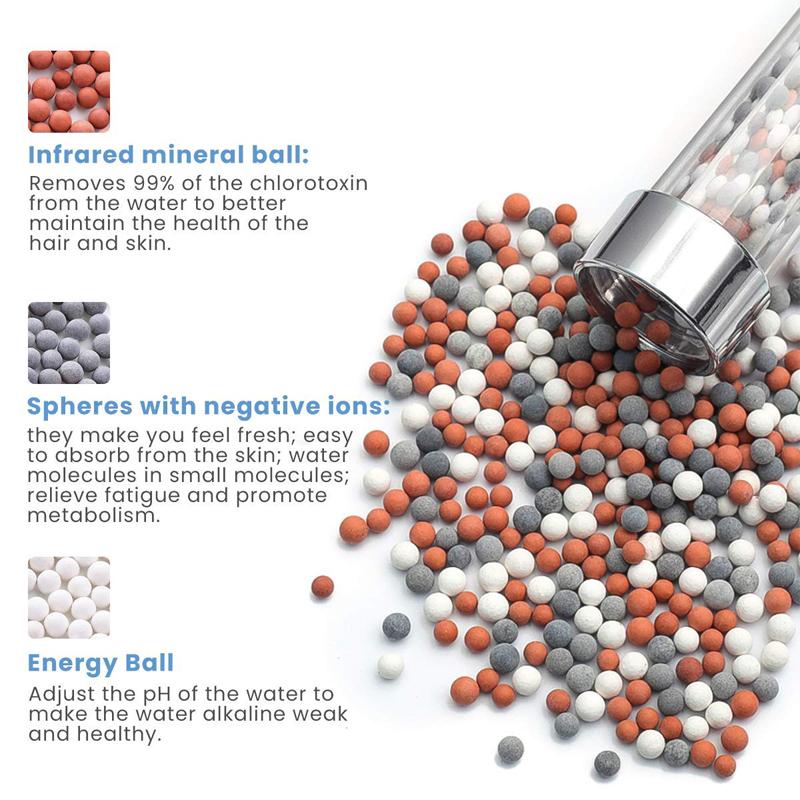 1шт светоизлучающая светодиодная душевая головка с отрицательными ионами, меняющая цвет, с узорчатой душевой головкой HMM