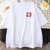 Sports Tops Number 23 Cotton T-shirts Print Y2K Men T Shirt Basketball Tee Unisex Casual Oversized Streetwear Men Clothing