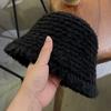 Плюшевая шляпа рыбака детская осенне-зимняя универсальная теплая шляпа-ведро для большого обхвата головы закрывающая лицо маленькая шляпа-ведро