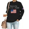 Women's Casual Fashion Round Neck Long Sleeve  Printed Sweatshirt