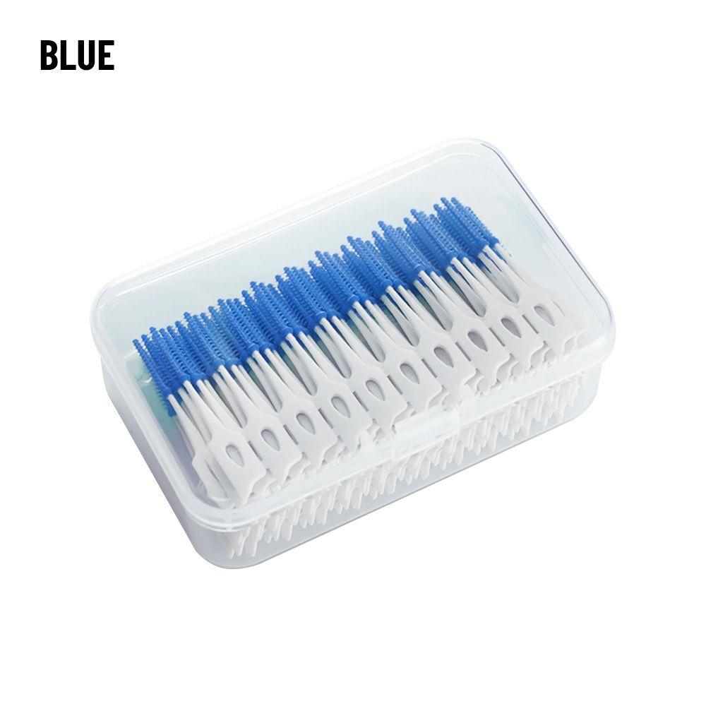 160pcs/box Gum Massage Dental Floss Pick Tooth Gap Teeth Cleaner Silicagel Interdental brush  Unisex