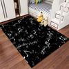 Music Notes Black Pattern Carpet suitable as a non-slip mat for the living room or bedroom sofa