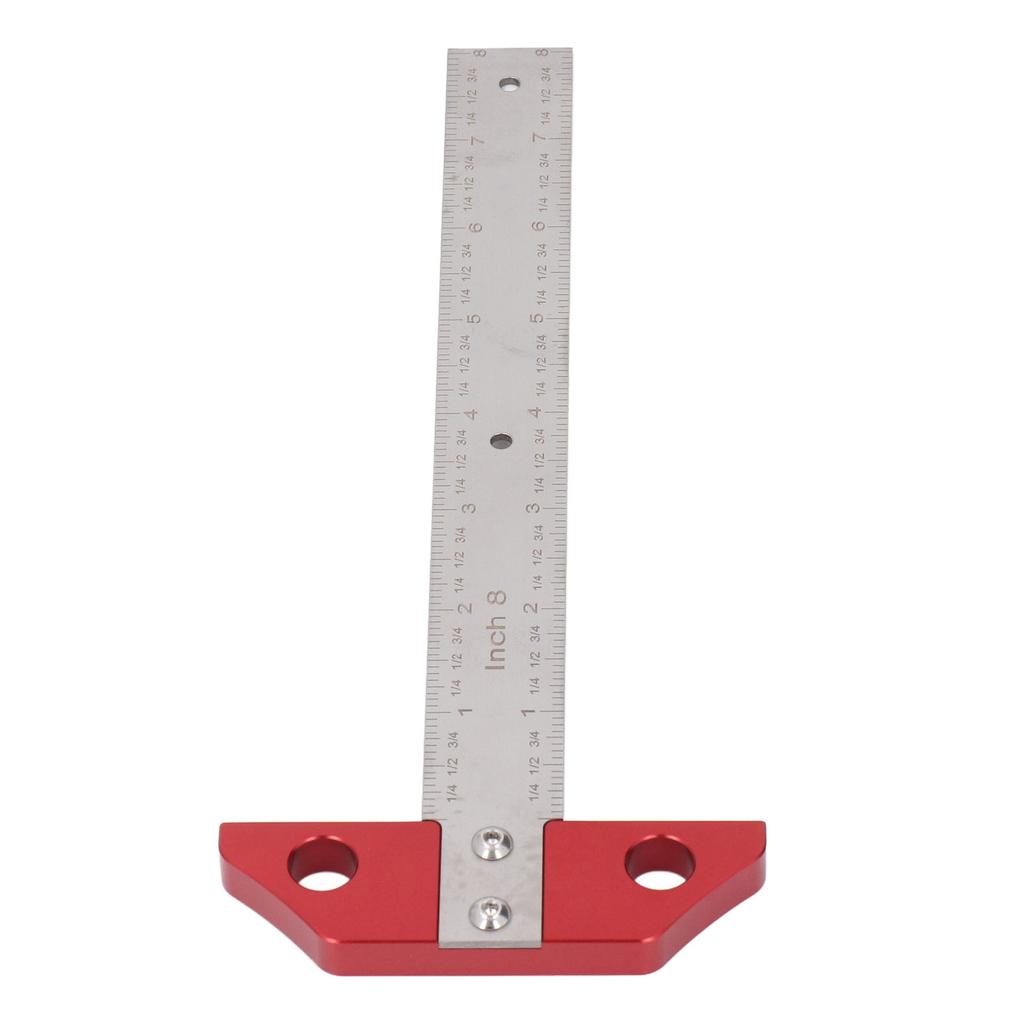 Т-образная линейка 8 дюймов для рисования, металлическая, для деревообработки, разметки, измерения, чертилка, метрическая/имперская шкала для