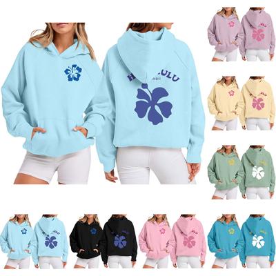 Женская толстовка с цветными блоками, повседневная удобная свободная легкая женская толстовка с длинным рукавом и круглым вырезом