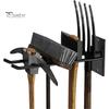 Wall Mounted Storage Rack 150lbs Load-capacity Double Hook Design Anti-Rust Coating Easy Installation Tools Hanger