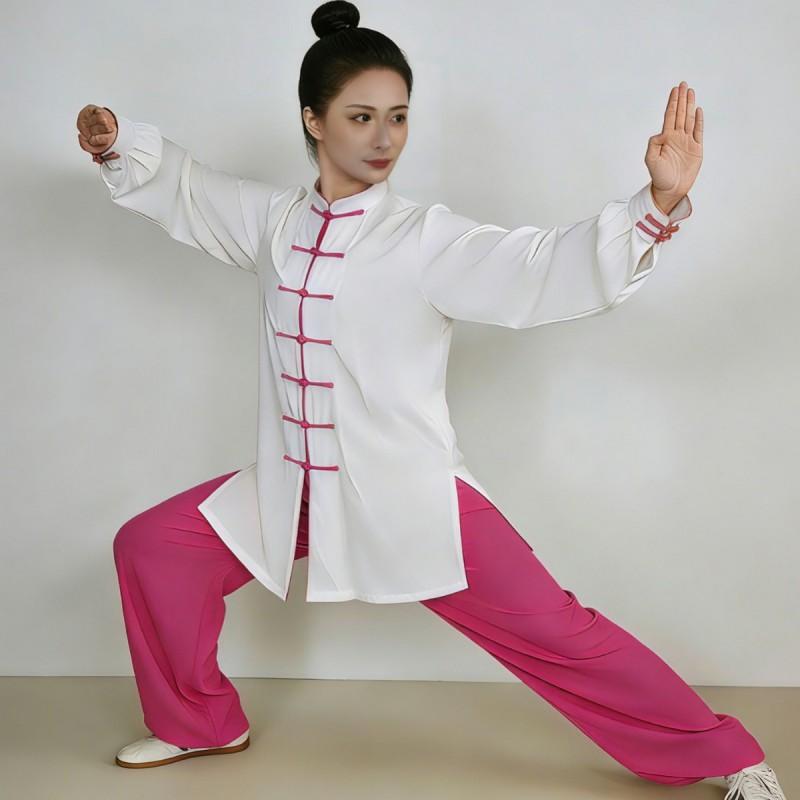 Mens Unisex Tai Chi Uniform Cotton Linen Blend Performance Wear