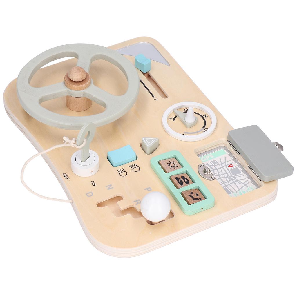 Монтессори-руль, игрушка для имитации вождения, цветная деревянная игрушка, раннее развитие