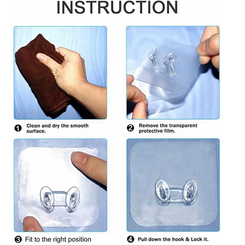 10 шт. Настенный крючок для хранения, без пробивания отверстий, держатель для вилок и розеток, кухонный скрытый крючок, самоклеящаяся настенная вешалка, ванная комната