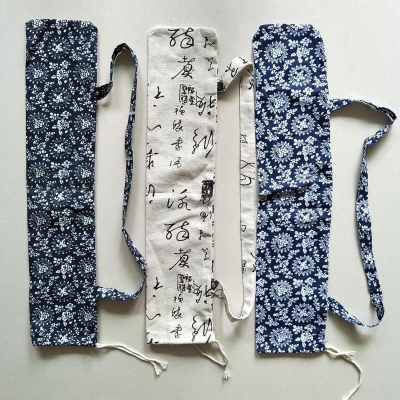 Oil Paper Umbrella Garden Bag Blue And White Porcelain Umbrella Cover Performance Portable Cloth Straight Handle Chinese