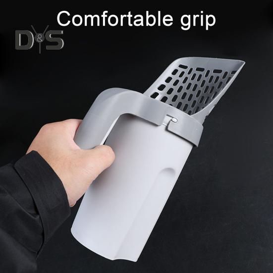 Совок для кошачьего туалета, переносной держатель для кошачьего туалета с мусорным контейнером, лопата для просеивания кошачьих экскрементов с мешками для отходов для домашних кошек