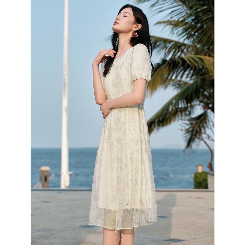 Annaikou Elegant French Bling A-Line Dress