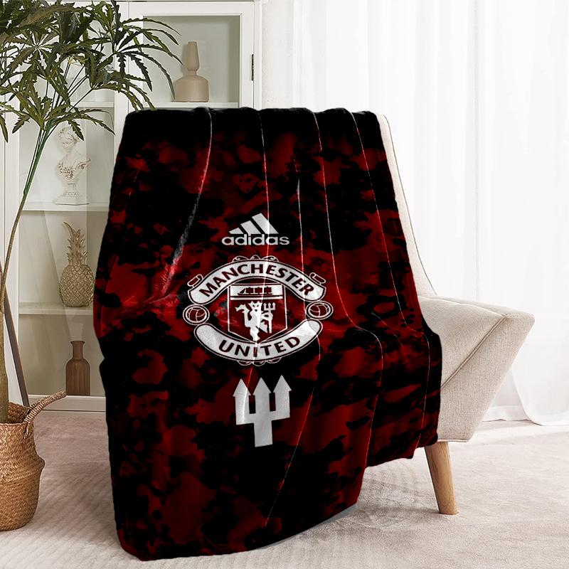 Manchester United F.C Print Blanket - Soft & Comfortable, for Bedroom, Travel, Sofa, Home Decoration - Birthday Christmas Gift for Friend