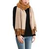 Unisex Fashion Faux Cashmere Shawl Color Matching Scarf Cape with Tassels Warm Pashmina Gift