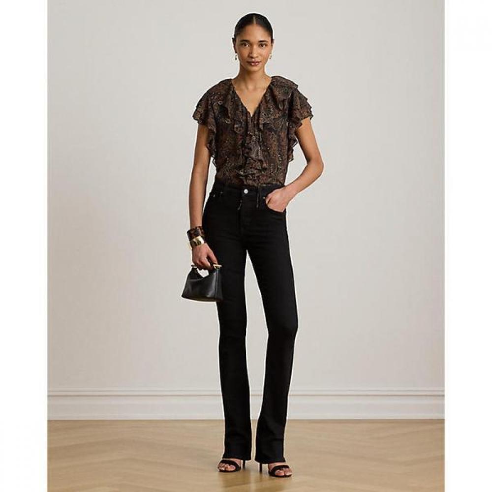 Lauren Ralph Lauren Paisley Ruffle Trim Josette Blouse Wmlrshtsn820153001