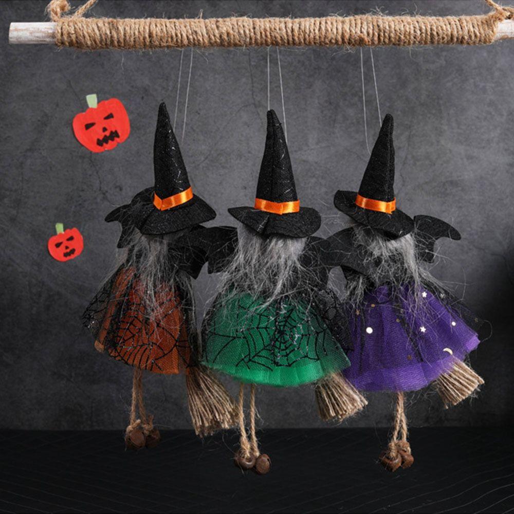 Держа метлу Хэллоуин Ведьма Подвеска Забавный Хэллоуин Подвеска Декор Ведьма Кукла Сад
