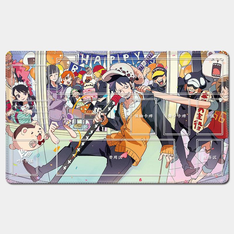One Piece Luffy Card Battle Table Mat Opcg Zoro Robin Ace Single Player Board Game Card Battle Mat Anime Gift