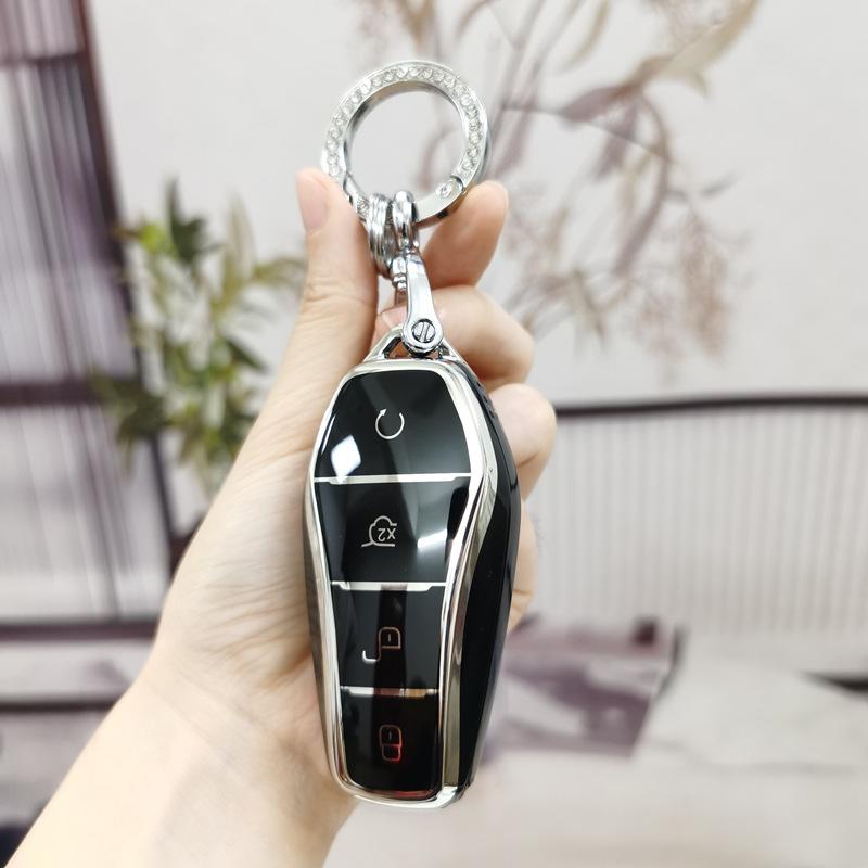 Чехол для ключа BYD Qin Plus DMI для EV Dolphin E2/E3/D1 Yuan Pro - Высококлассный универсальный чехол для мужчин и женщин