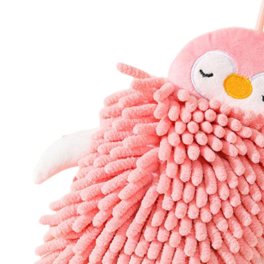 Chenille Hand Towel Cleaning Extra Soft Saving Space for Kitchen and Bathroom Cute Cartoon