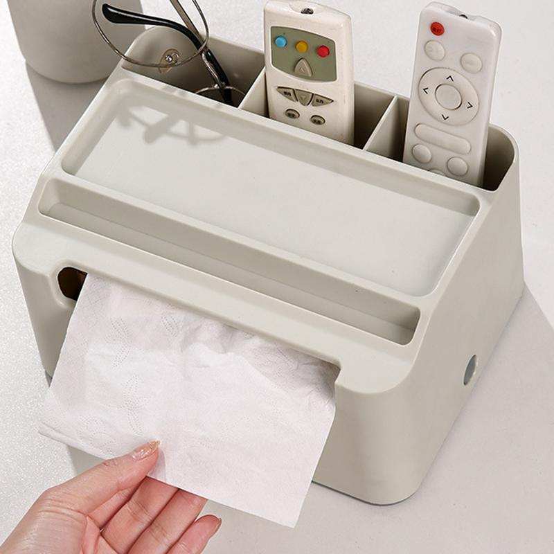 Коробка для салфеток Держатель для салфеток с дистанционным управлением Настольный органайзер для офиса Многофункциональный контейнер для хранения мелочей Домашний