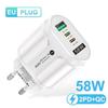 Быстрое зарядное устройство GaN с несколькими портами PD33W QC3.0 9V/12V Европейский стандарт