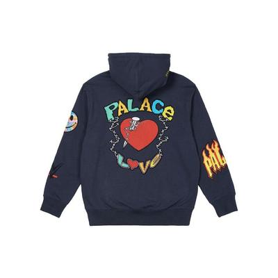 Palace X WWE Love Hood Navy Unisex Tops Blue P22HD196