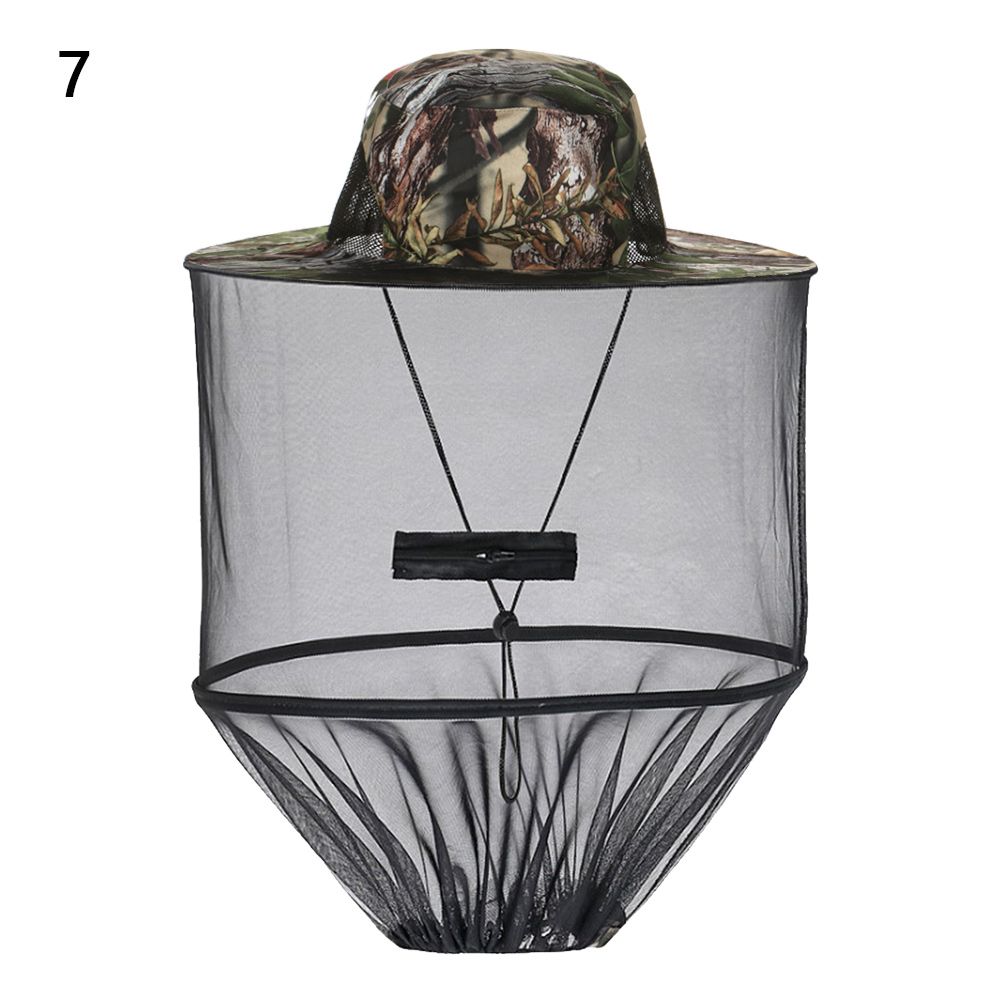 Casual Hidden Net Mesh Foldable Outdoor Sunscreen Mosquito Hat Repellent Protection Fishing Cap