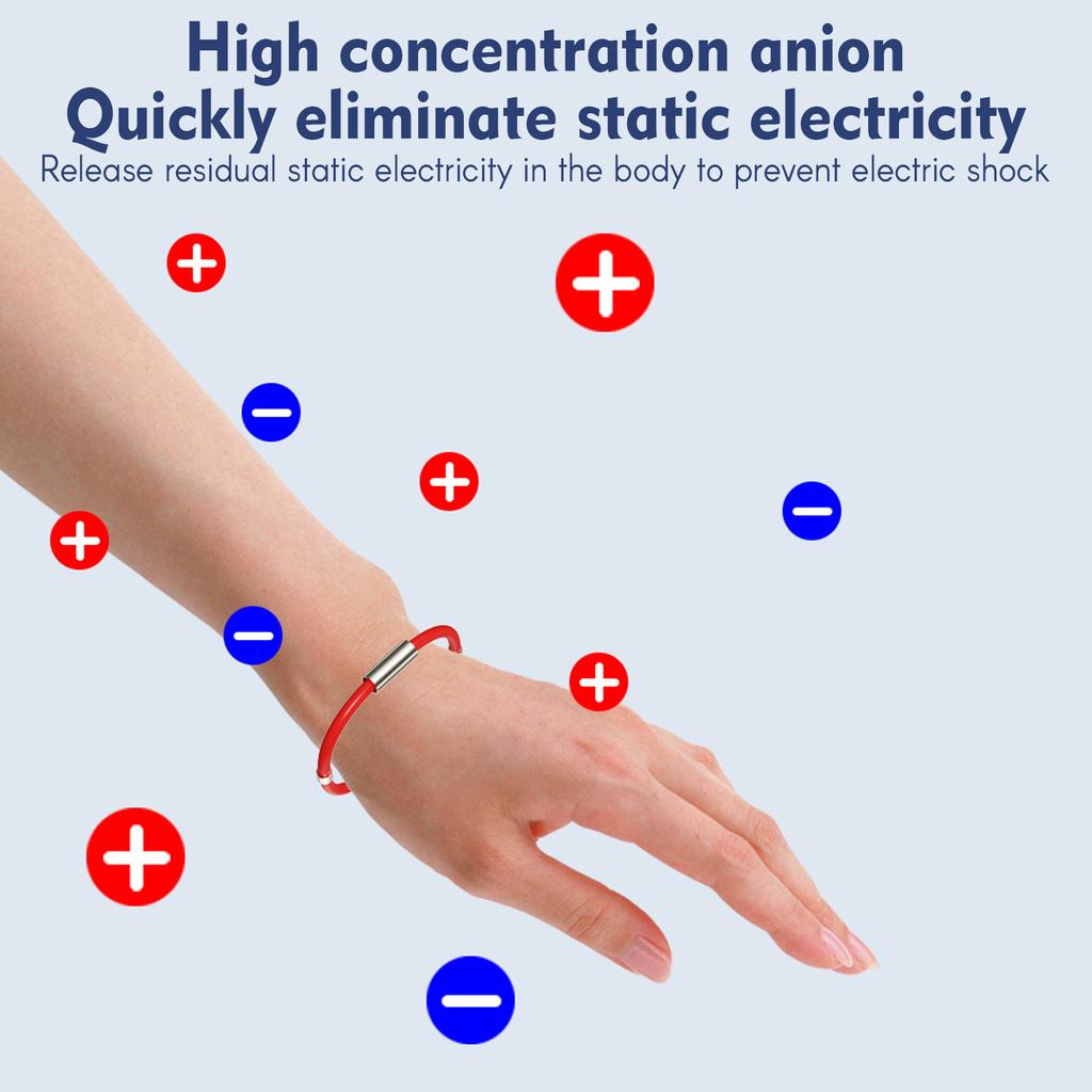 Anti-Static Bracelet Wrist Straps Band Rubber Bracelets Reusable Adjustable Eliminate Body Static