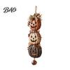 Halloween Party Front Door Sign Stacked Pumpkin Hanger, Vintage Jack?O?Lantern Wall Hanging Ornament, Rustic Decor Fall Harvest for Porch