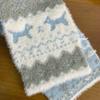 Вязаный шарф Luochi Fair Isle с рисунком «Мультяшный кот и собака» – Уютный осенне-зимний жаккардовый шарф-труба