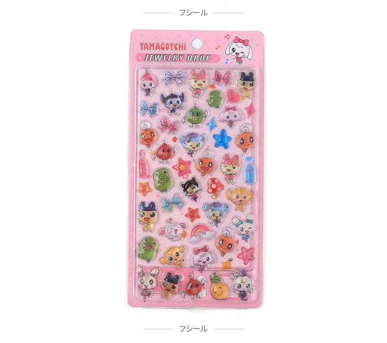 New DIY Decals 3D Relief Crystal Stickers Tamagotchi Theme Cute Aesthetic for Journal and Phone Case Decor Stationery Gift
