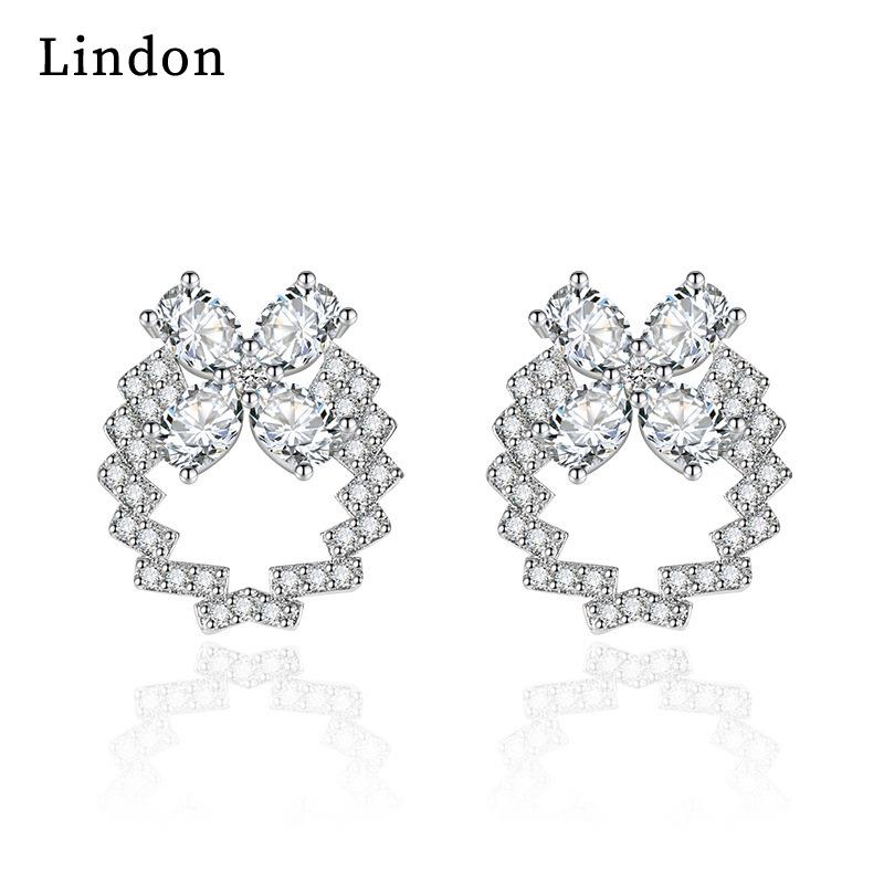 Lindon Copper Alloy Zircon Earrings Drop Earrings For Women Wedding Party Gifts