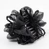 Hair Claw Flower Shape Hairpin with Mesh Sequins Lightweight Metal Spring Sparkling Design Hair Grip Hair Accessories