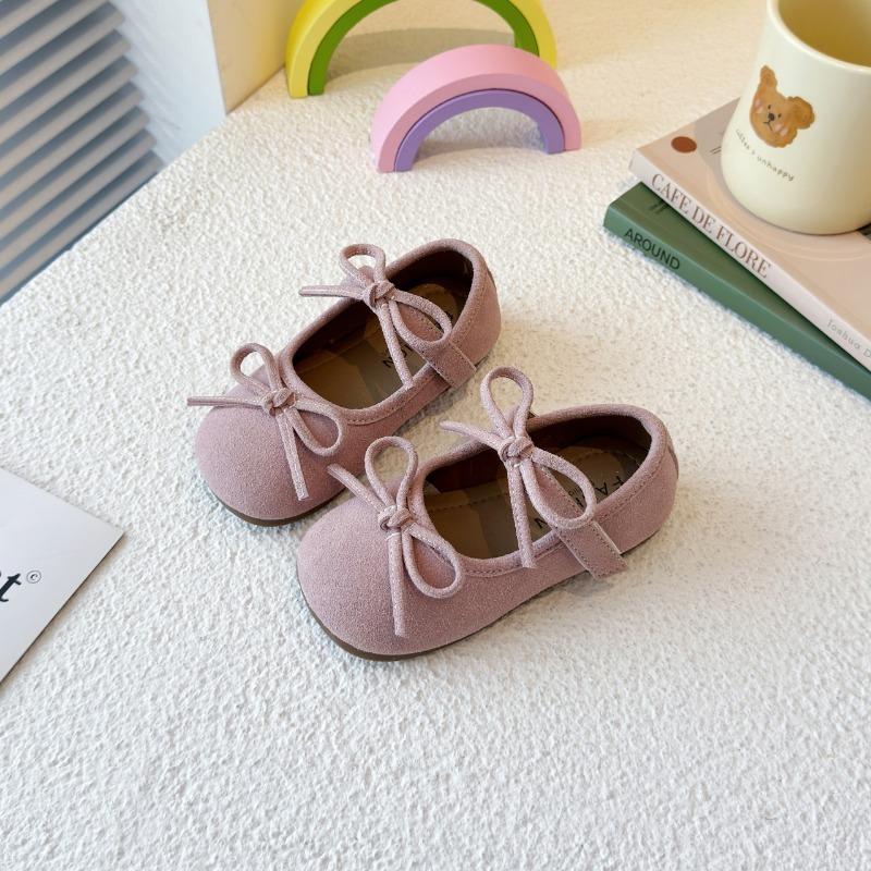 Детские мокасины с двойными бантами, туфли принцессы для девочек, однотонные конфетные цвета, с круглым носком, 2025 новинка, детская танцевальная обувь, обувь для выступлений, мягкая подошва