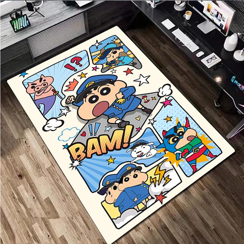 Crayon Shin-chan Carpet Office Decorative Carpet For Living Room Bedroom Door Mat Floor Rug Computer Chair Area Rug