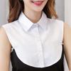 Fake Collar Detachable Collar for Women Girls Shirts Dickey Half False Blouse Dickey Tops Solid Color False Collar White/Black