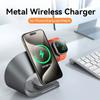4 в 1 металлический корпус беспроводное зарядное устройство для iPhone 15 14 13 12 магнитная станция быстрой зарядки подставка док-станция для Apple Airpods Watch
